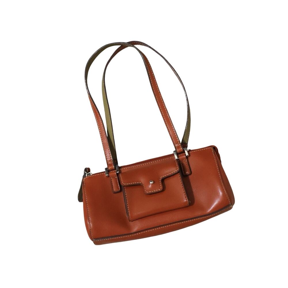 Vintage Mondani New York Terracotta Red Faux Leather Small Shoulder Bag Purse